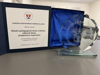 Naše škola získala ocenění za dlouhodobou spolupráci!