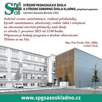 Slavnostní otevření přístavby školy